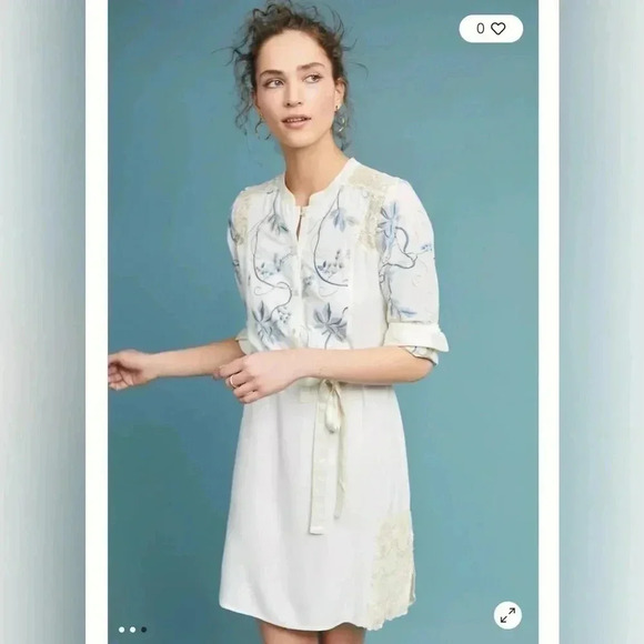 Anthropologie Dresses & Skirts - Tiny Anthropologie Amarante Embroidered Shirtdress XL